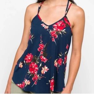 Papermoon Navy and Red Floral Camisole